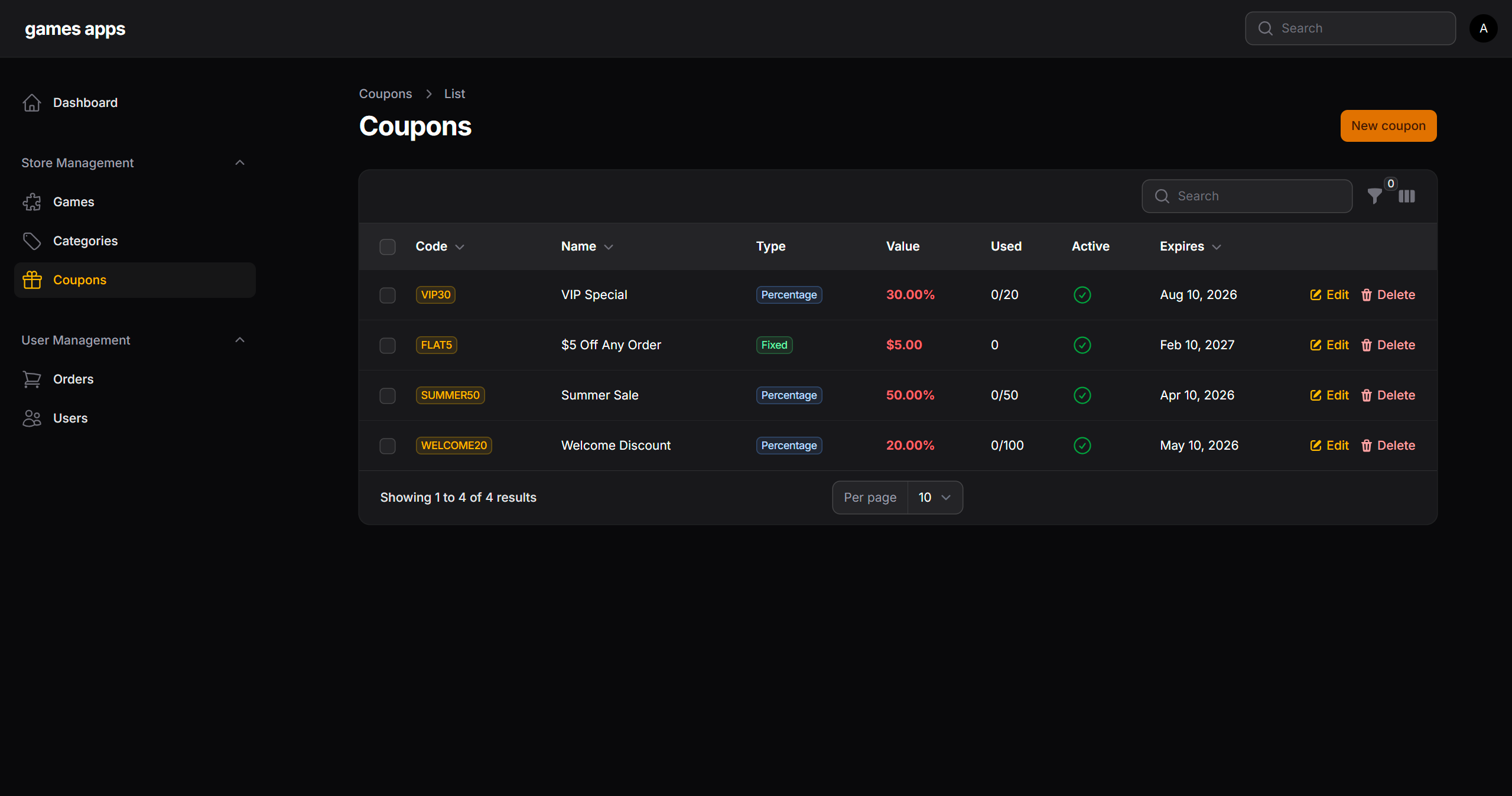 منصة متجر ألعاب متكاملة (ويب + تطبيق جوال + لوحة تحكم)